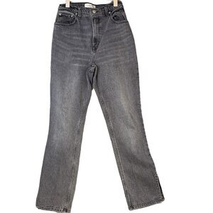 Abercrombie & Fitch The 90s Straight Ultra High Rise 27/4 Faded Black 30” Inseam